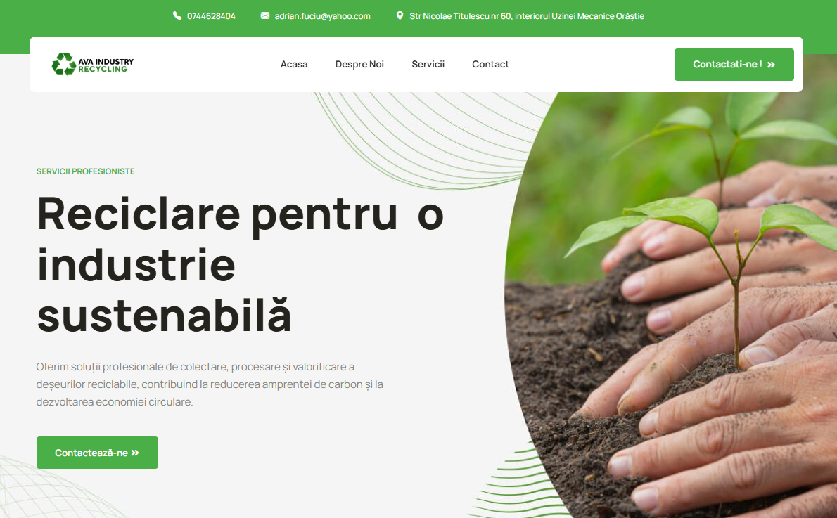 Ava Industry Recycling website project preview