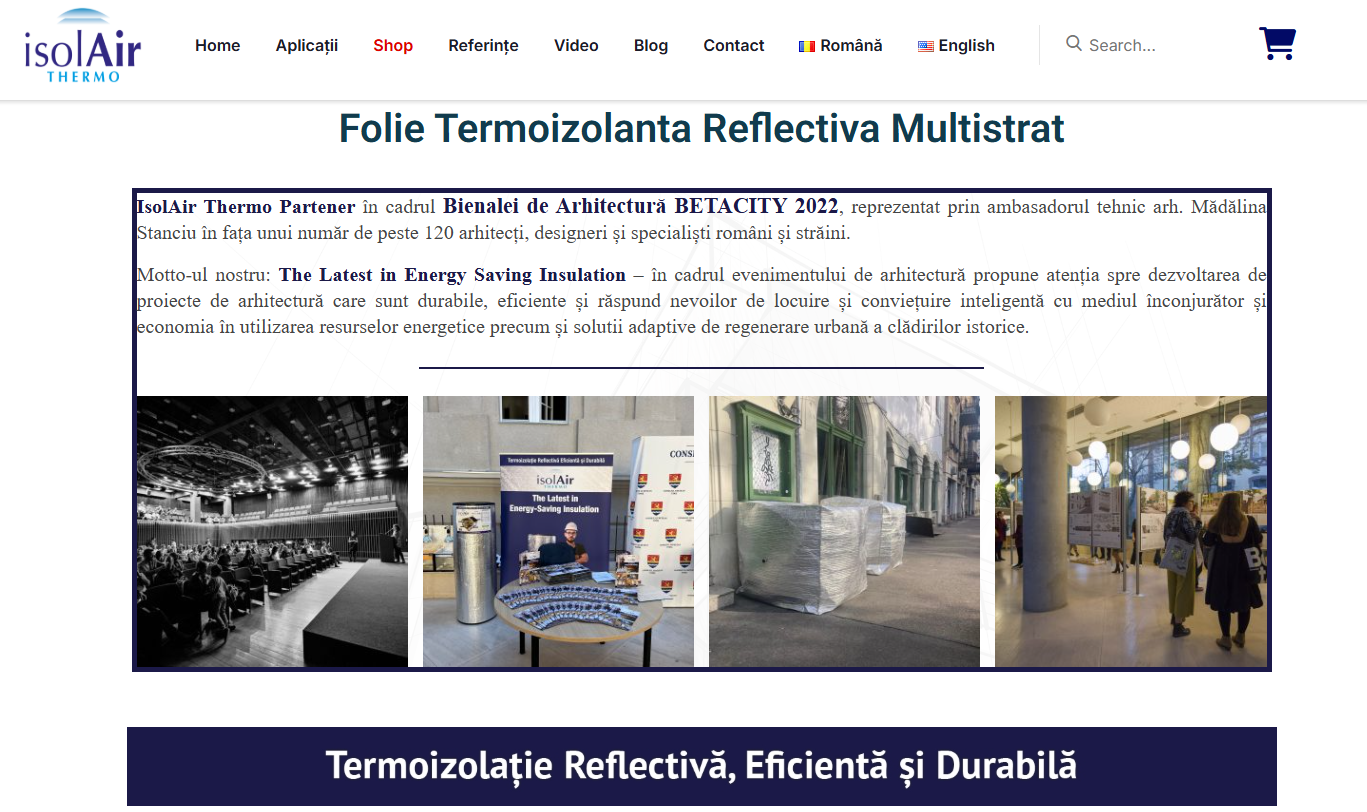 Isolair Thermo website preview
