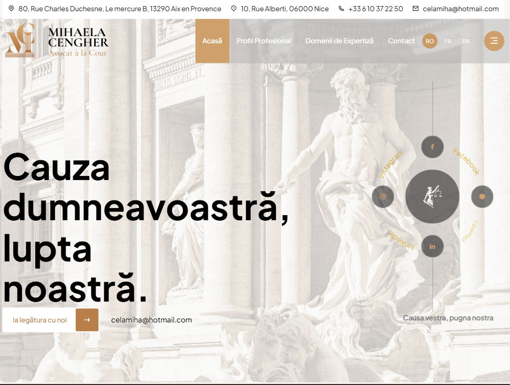 Mihaela Cengher website preview